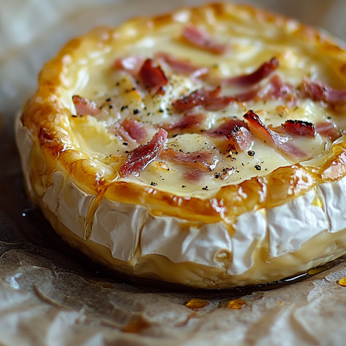 Feuilleté au Camembert et Lardons