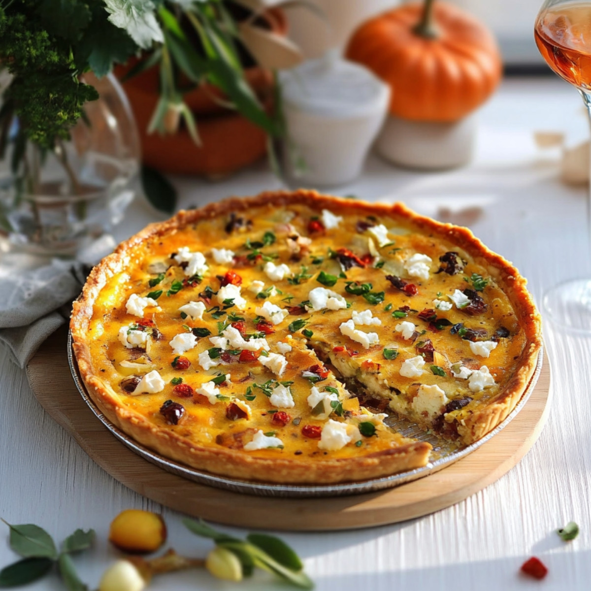 Quiche Fun et Flamboyante au Potimarron et Poireaux