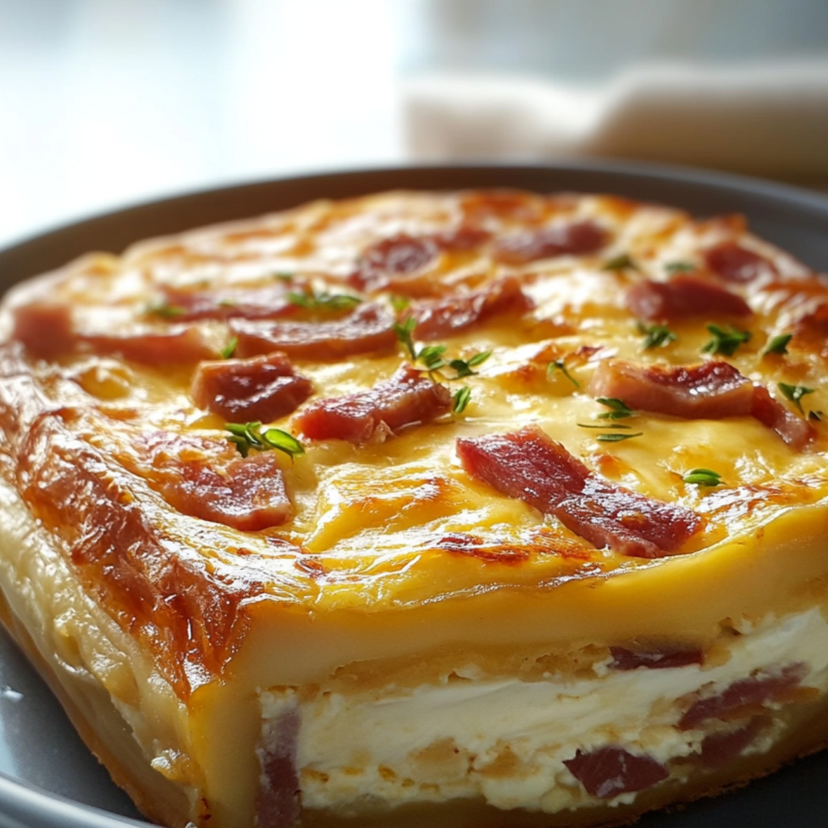 Gâteau Surprise au Camembert et Lardons : Quand le Fromage Rencontre la Gourmandise!