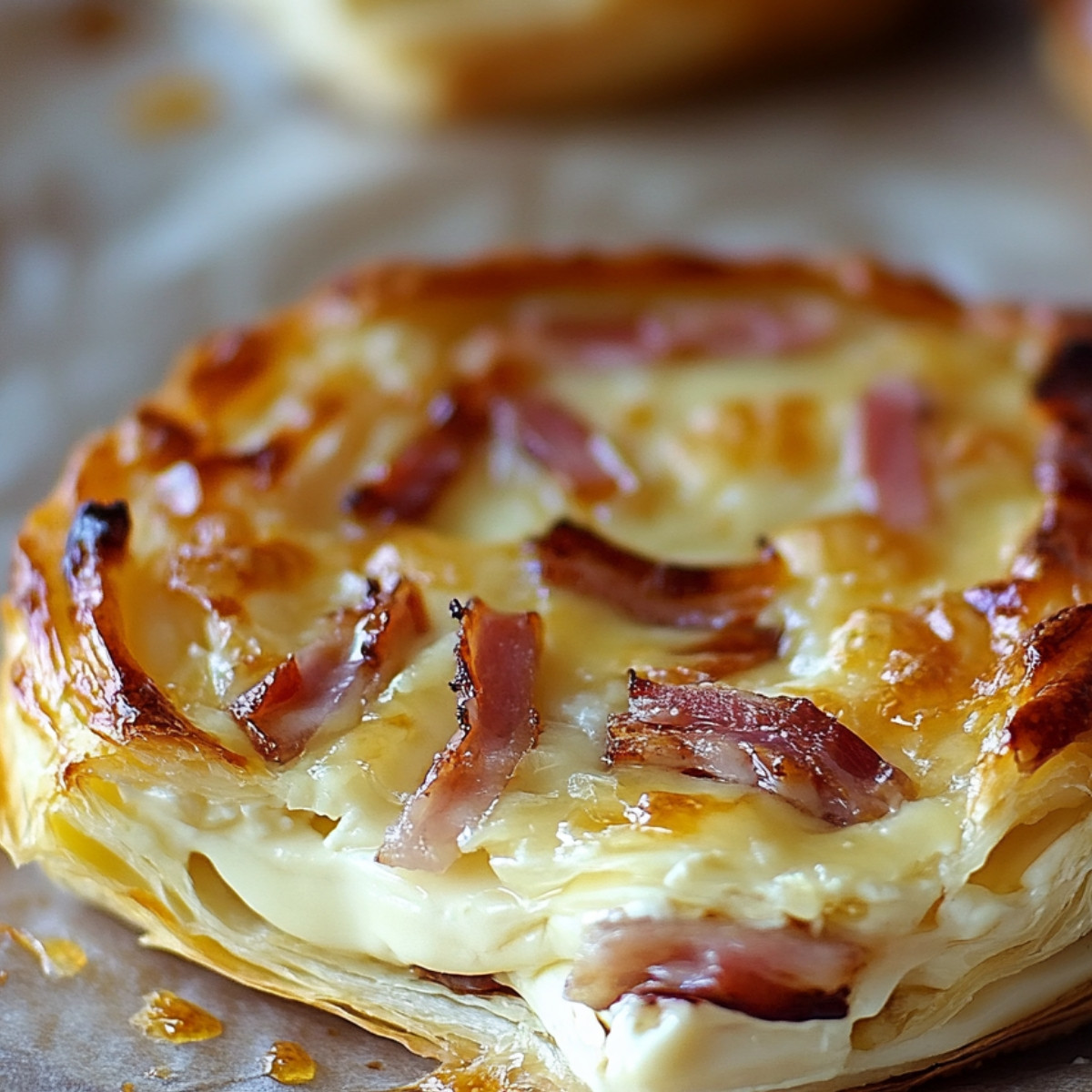 Feuilleté au Camembert et Lardons