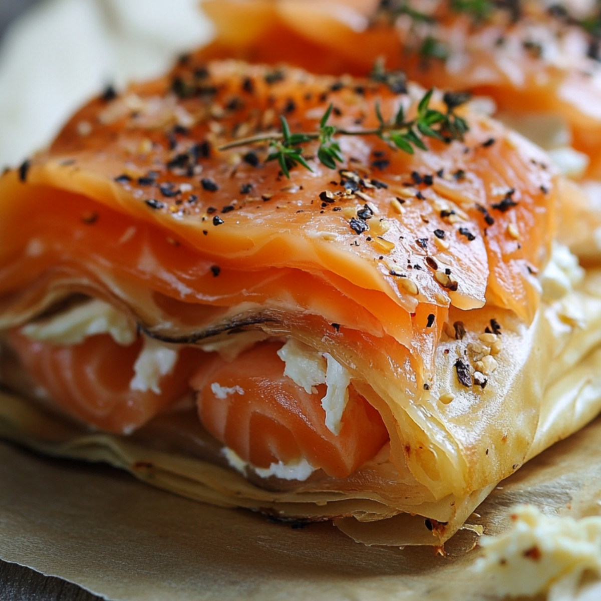 Feuilletés au Saumon et Fromage : La Magie Feuilletée en 30 Minutes