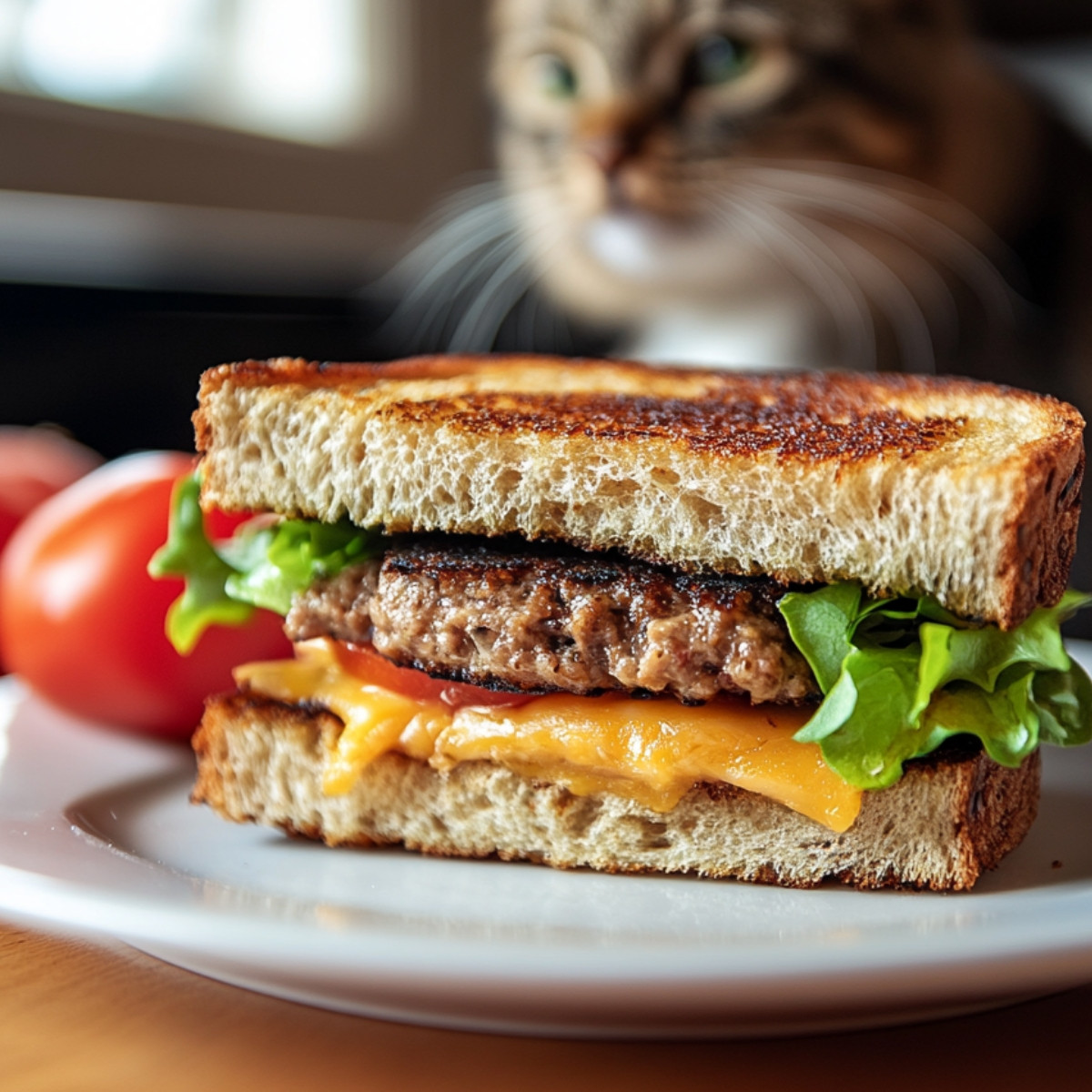 Panini Burger au Cheddar