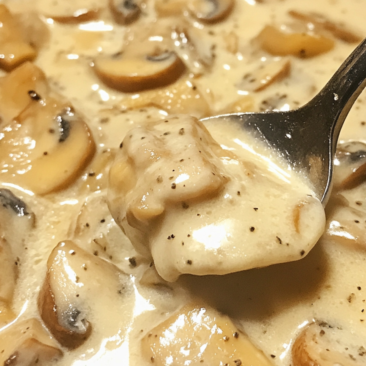 Poulet aux Champignons Sauce Crème