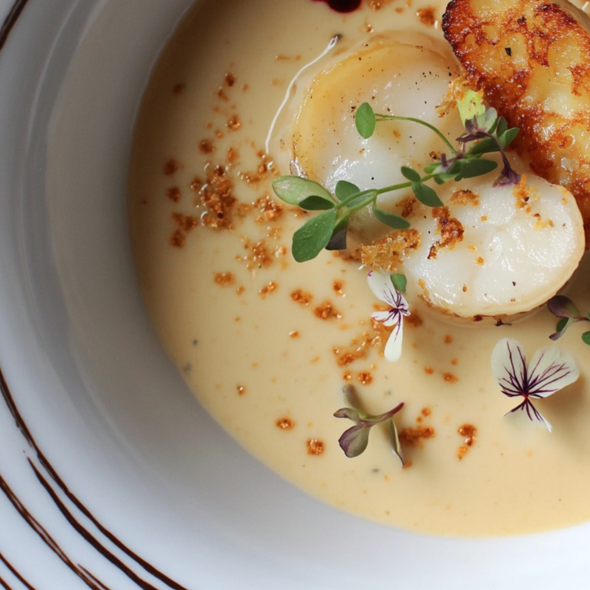 Velouté de Panais et St-Jacques : le Pari Gourmand