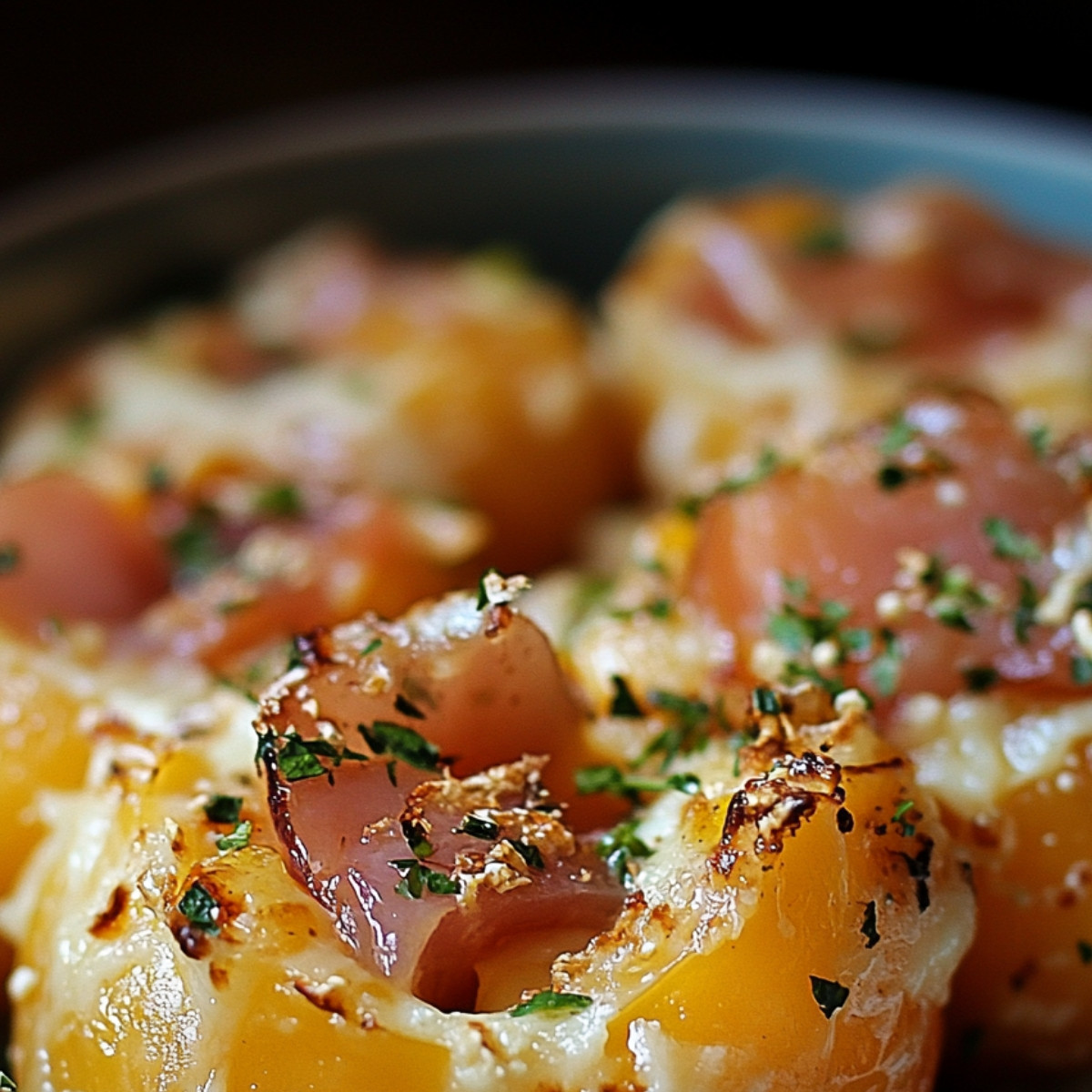 Abricots farcis au chèvre et jambon cru