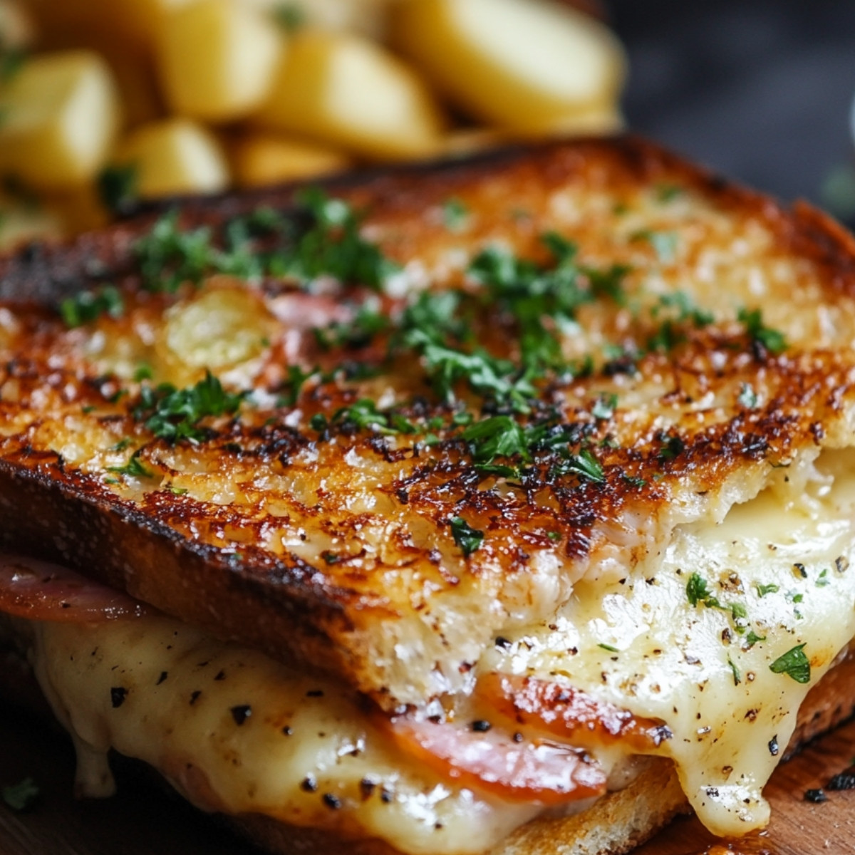 Croque-Monsieur BBQ au Poulet : Un Feu d'Artifice de Saveurs!