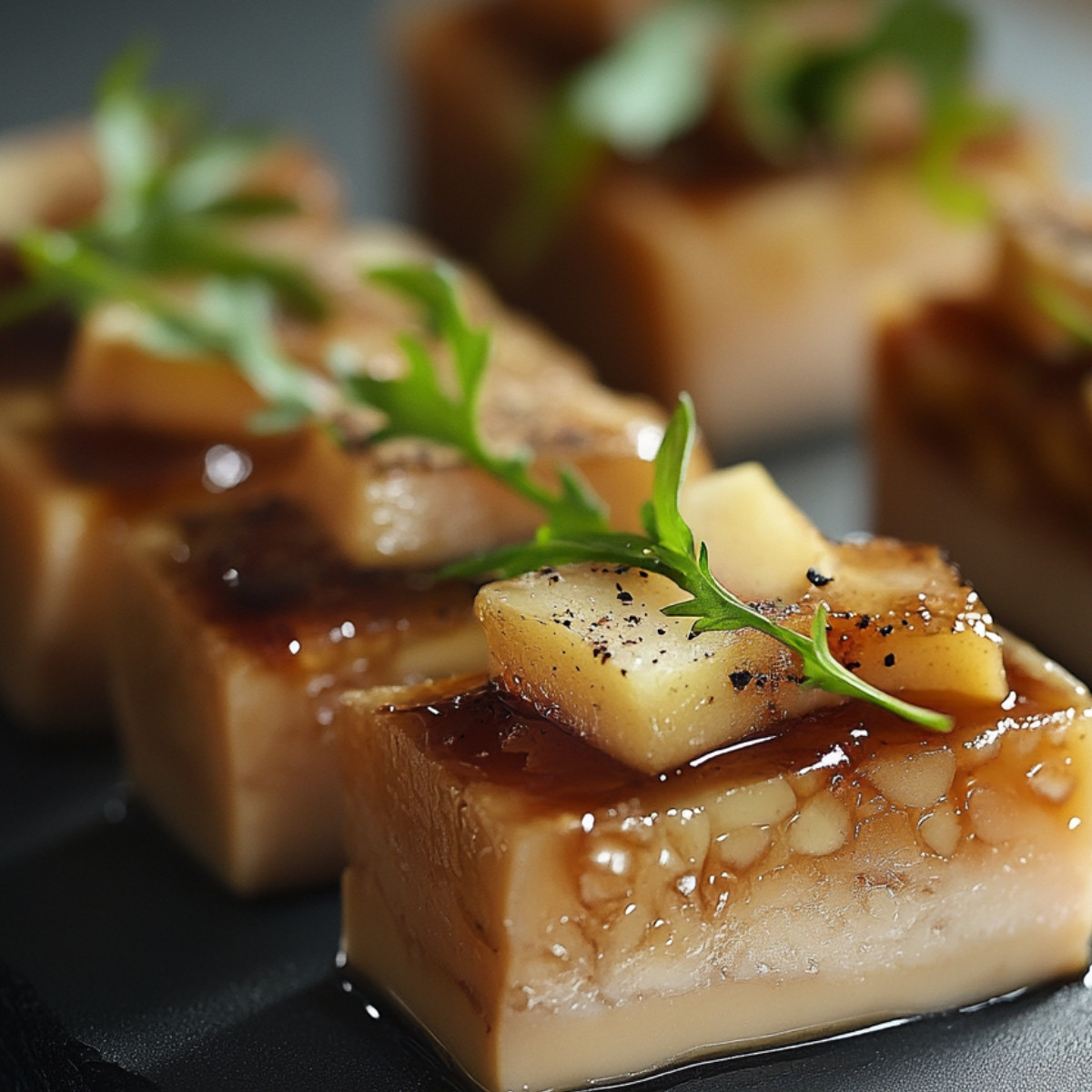 Cuillères apéritives aux poires et foie gras