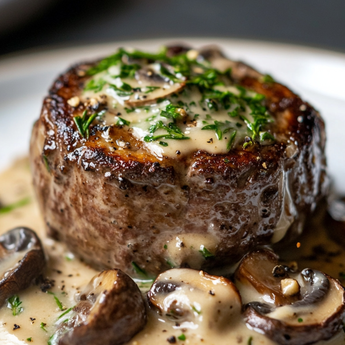 Filet Mignon Crémeux au Boursin et Champignons – Une Fusion de Délices!