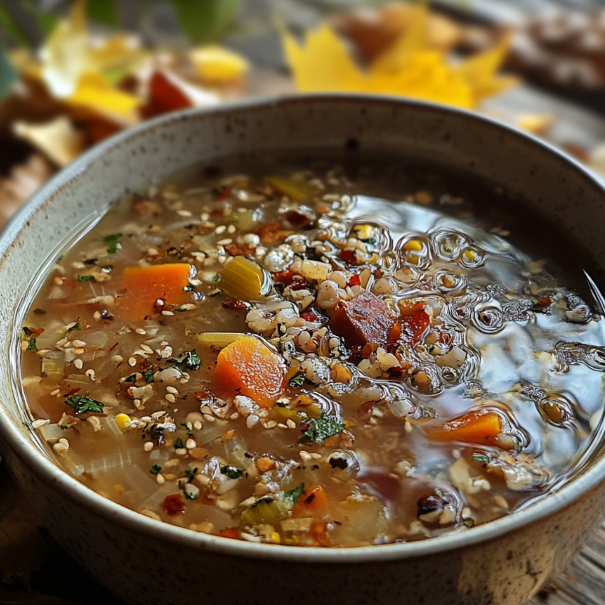 SOUPE AUTOMNALE DE RIZ SAUVAGE : Une balade en forêt dans votre bol ! 🍂🍲