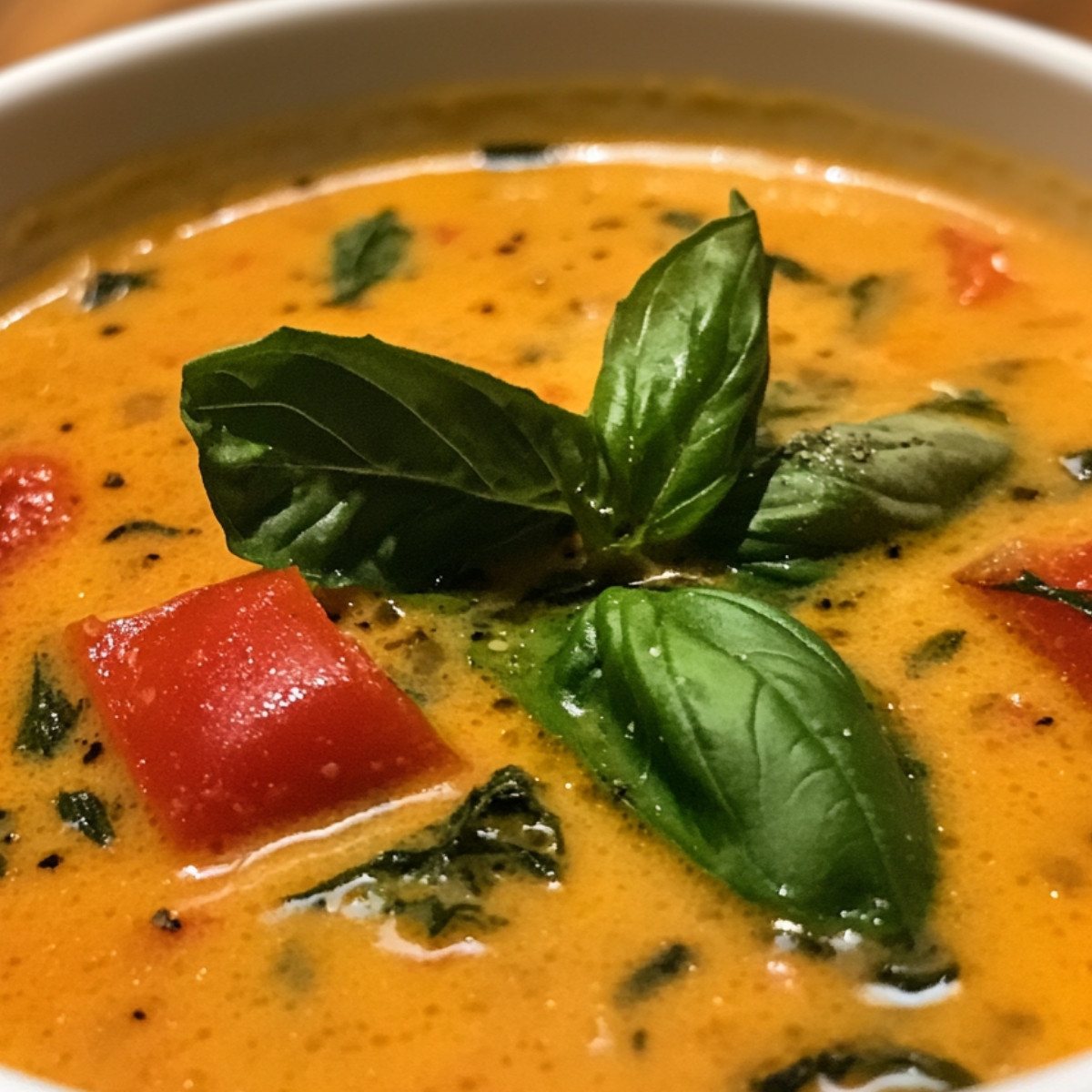 Soupe de Tomates Rôties et Basilic : Un Voyage Gustatif en Italie