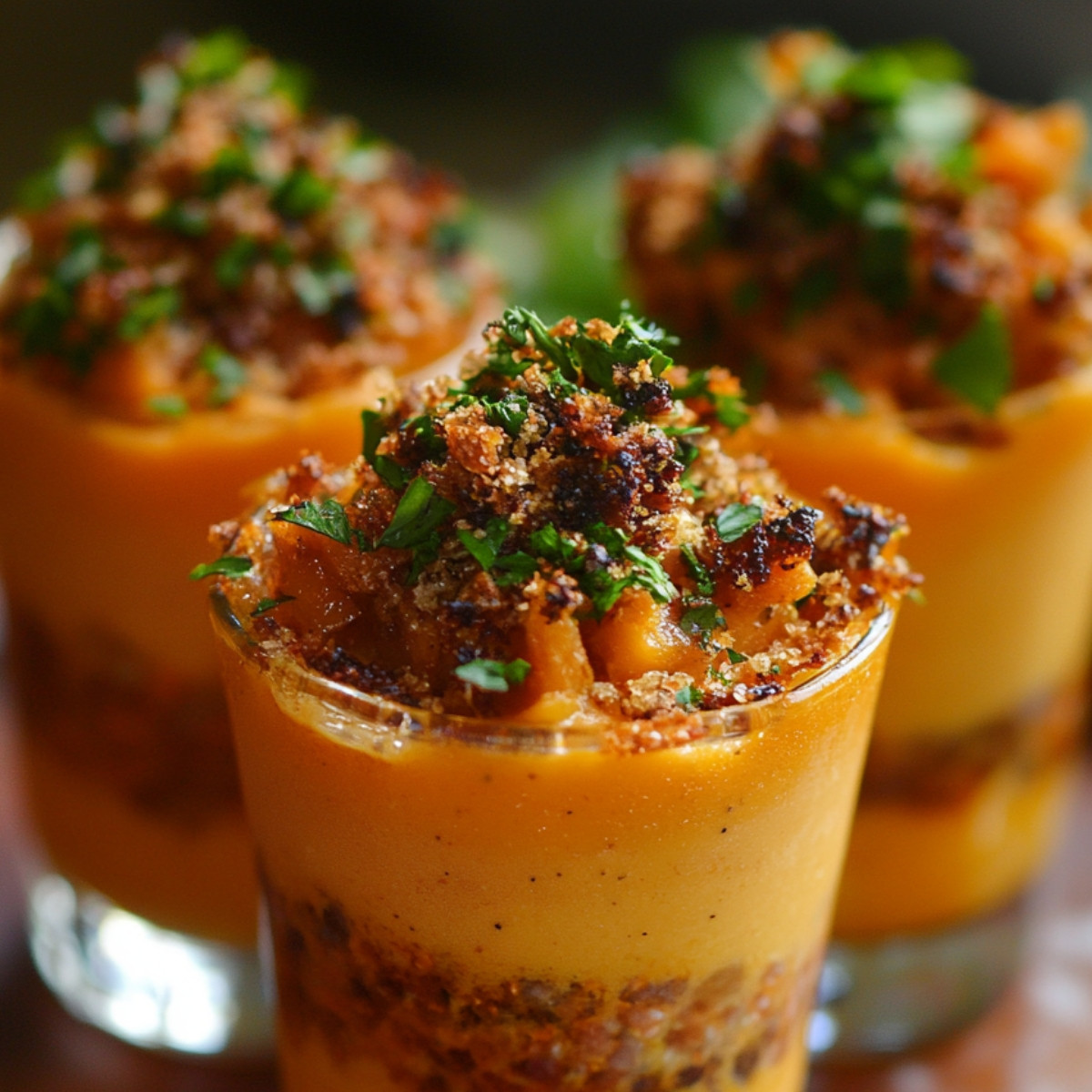 Verrines Butternut et Chorizo