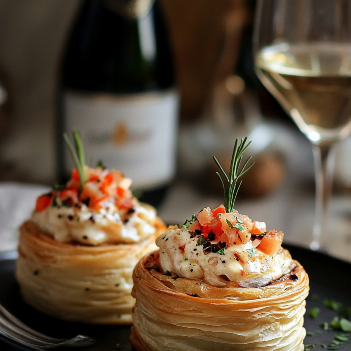 Vol-au-vent au Homard et Champagne : la folie chic en pâte feuilletée