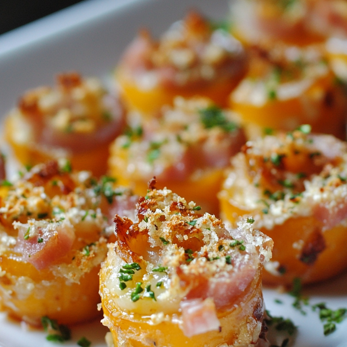 Abricots farcis au chèvre et jambon cru