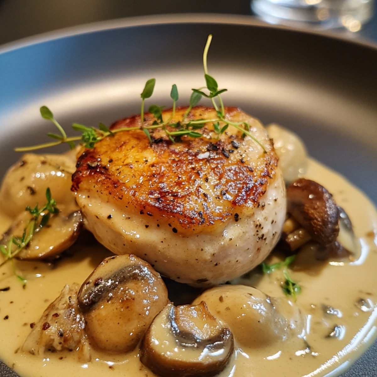 Poulet aux Champignons Sauce Crème