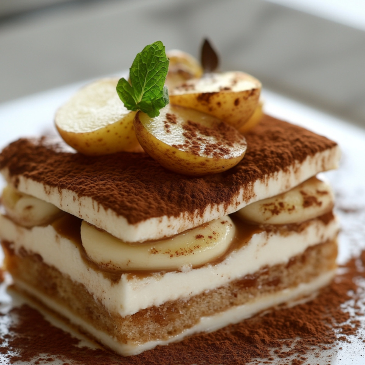 Tiramisu Caramel Beurre Salé et Pommes Poêlées