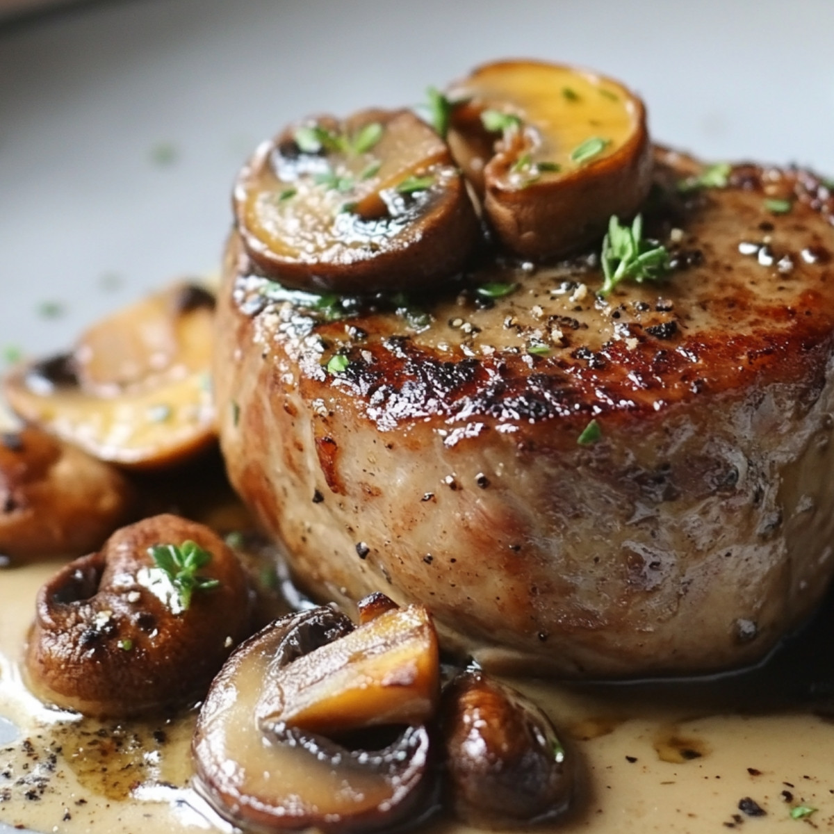 Filet Mignon de Porc à la Crème et aux Champignons : Un Festin dans Ton Assiette !