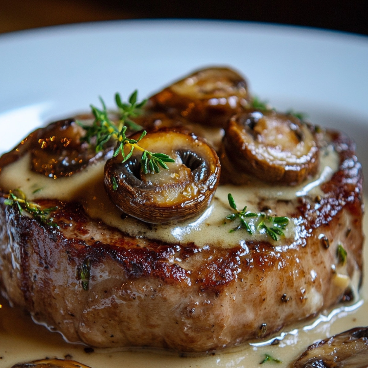 Filet Mignon de Porc à la Crème et aux Champignons : Un Festin dans Ton Assiette !