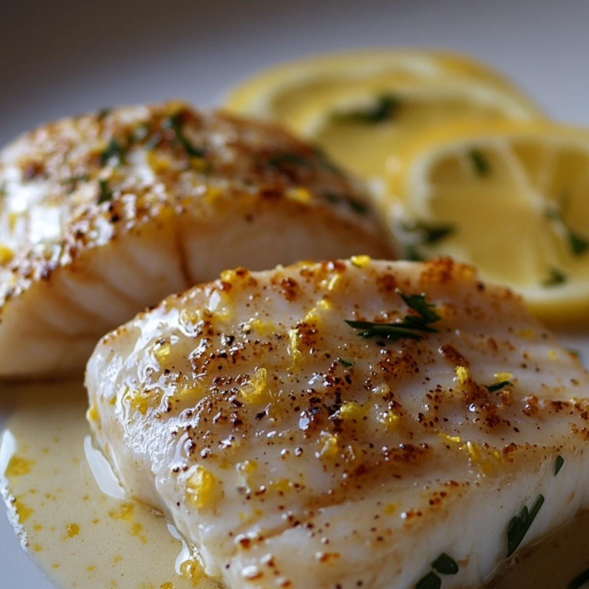 Filet de Cabillaud au Four en Folie Moutardée et Crème Citronnée