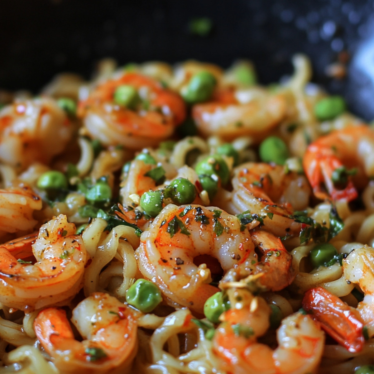 Nouilles-Sautées-aux-Crevettes-Épicées