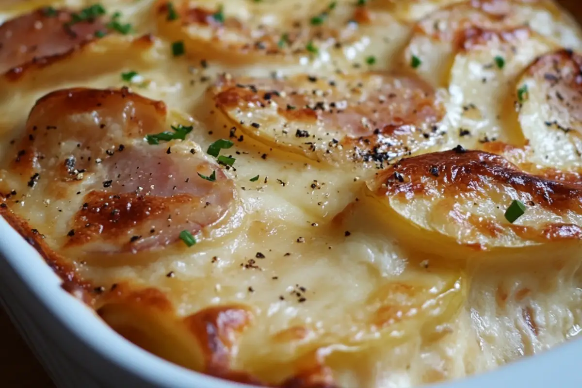 Gratin de Pommes de Terre Coquin au Jambon et à la Mozzarella