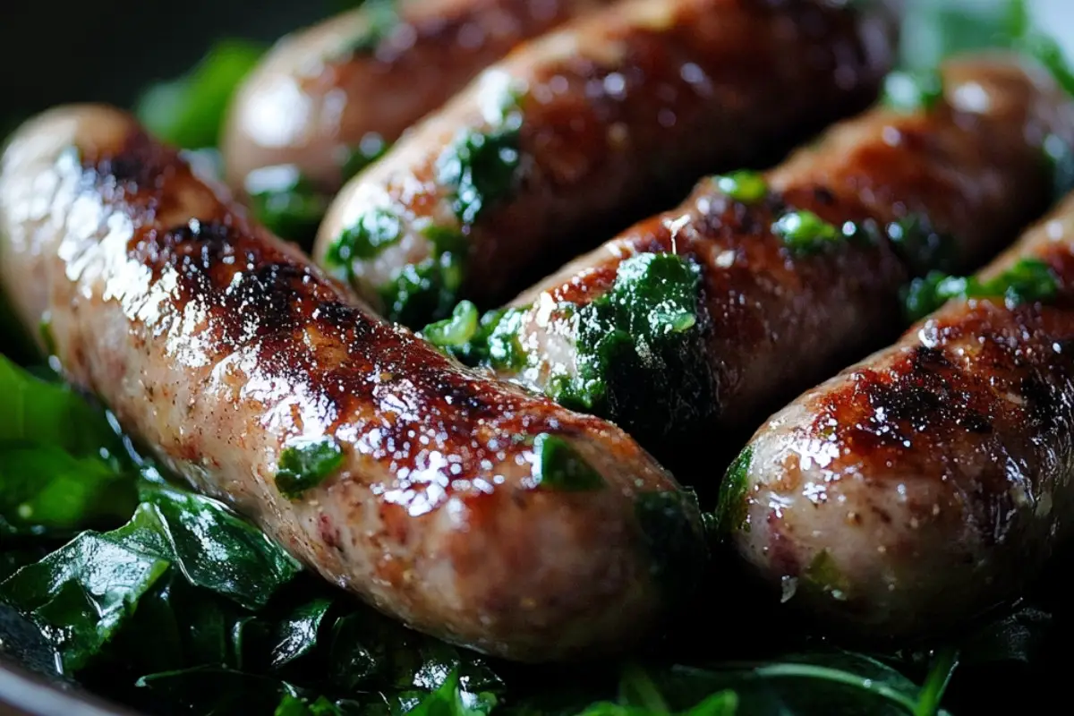 Chou Vert Braisé Aux Saucisses