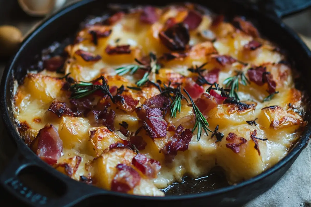 Gratin de Pommes de Terre au Camembert et Lardons