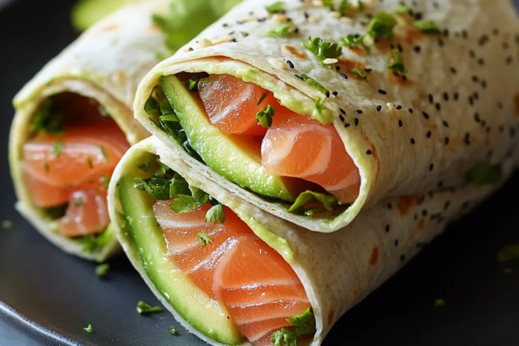 Wraps express au saumon et avocat