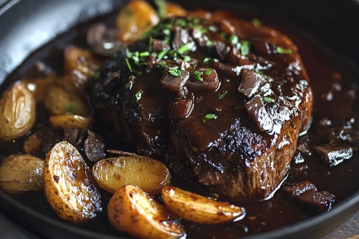 Bœuf Mijoté au Vin Rouge et Pommes de Terre